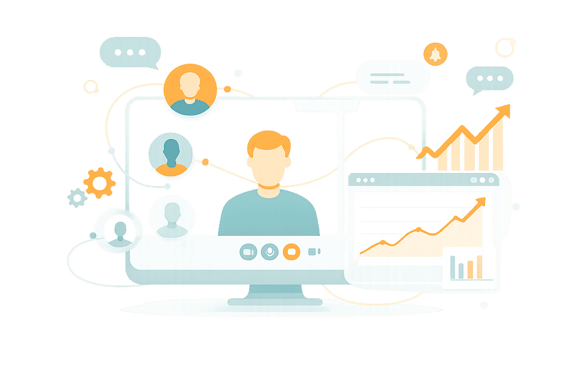 Visioconférence d'entreprise avec partage d'écran