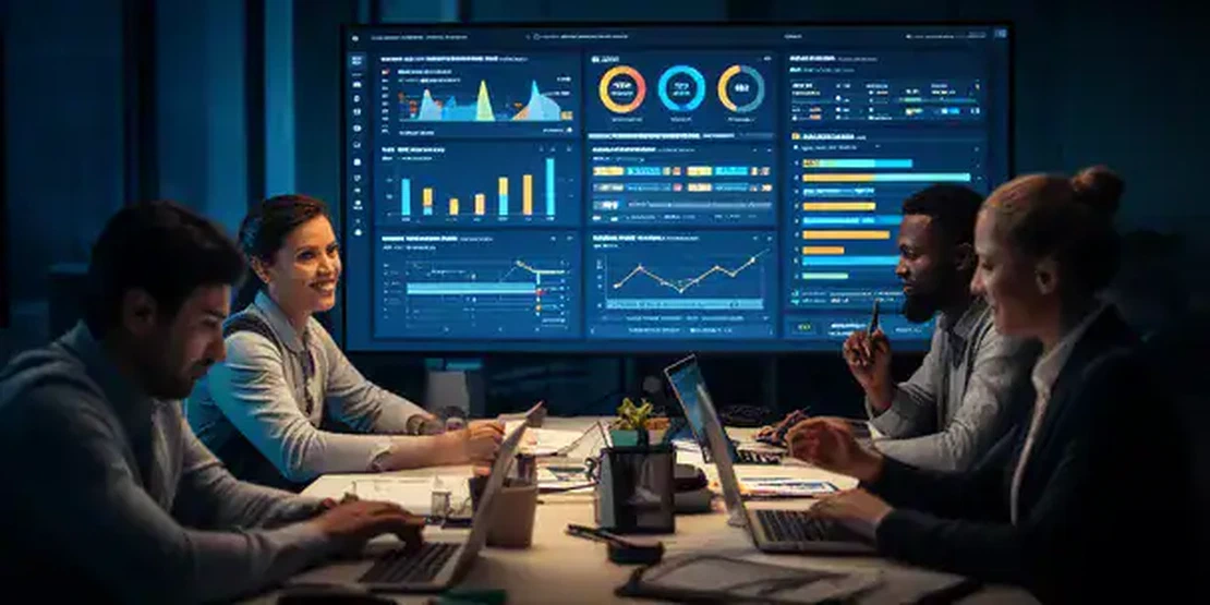 Équipe de vente analysant les leads et les opportunités avec les mêmes données
