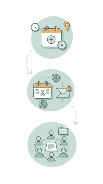 Shared calendar in Zelo ERP: creating and inviting to an event