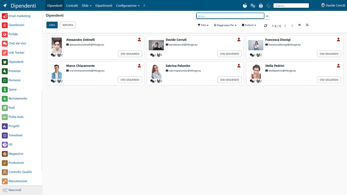 Module Ressources humaines de Zelo ERP: répertoire, congés et organigramme du personnel