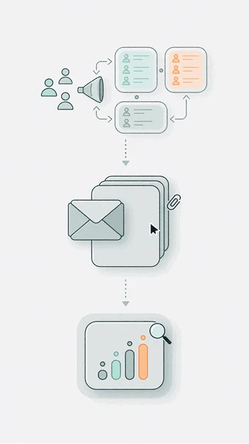 Email marketing dans Zelo ERP : flux de travail en trois étapes