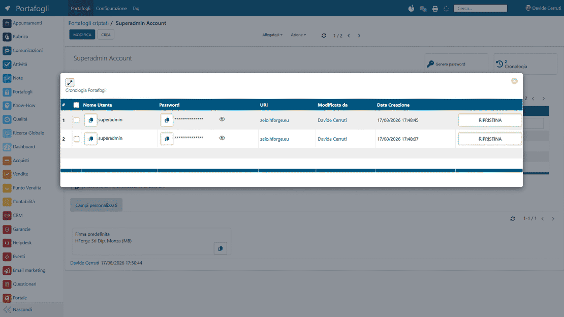 Intégration ERP dans Zelo ERP : historique des accès aux informations confidentielles