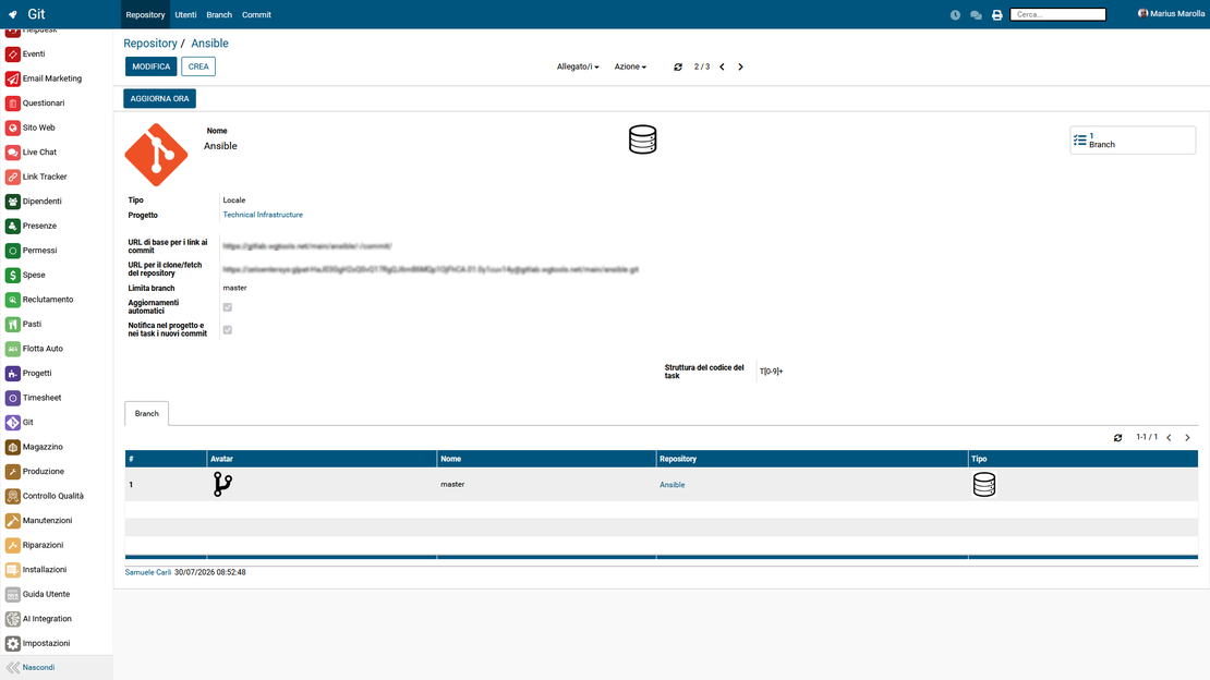 Configurazione Git in Zelo ERP: accesso ai repository in pochi passaggi