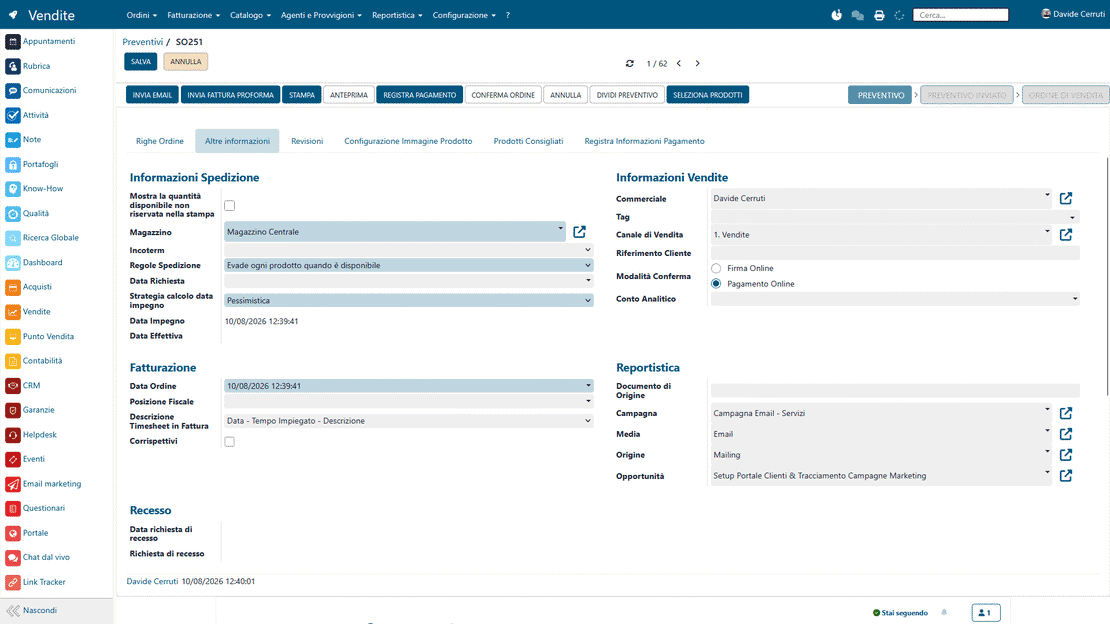 Link Tracker in Zelo ERP: assegnazione automatica dei lead ai canali