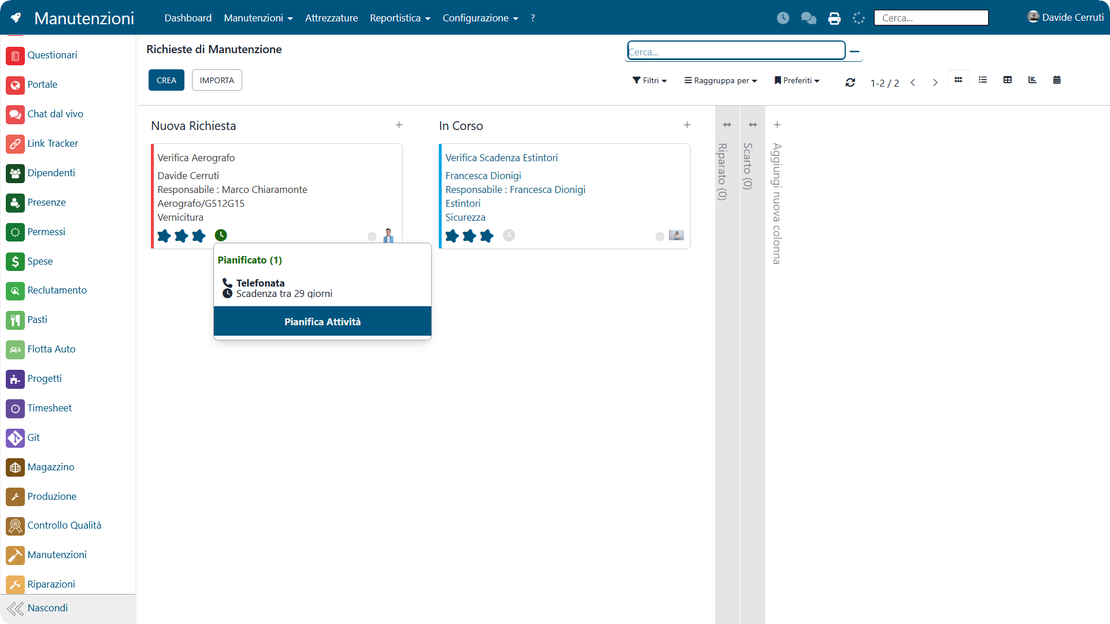 Integrazione delle Manutenzioni in Zelo ERP: dati condivisi con produzione, magazzino, CRM e contabilità