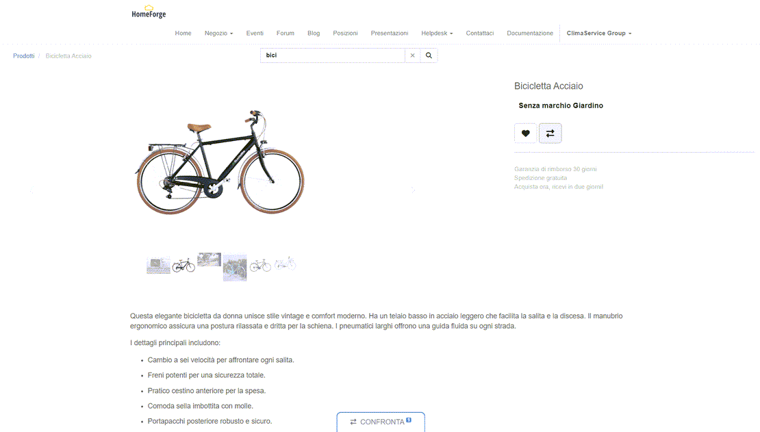 E‑shop B2B del Portale Clienti in Zelo ERP: listino prodotti con disponibilità di magazzino in tempo reale
