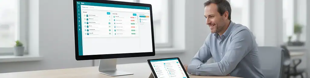 Schermata Zelo ERP con portafogli criptati per la gestione sicura delle password aziendali e dei token