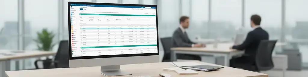 Schermata Zelo ERP per la gestione acquisti con richieste di quotazione, ordini di acquisto e grafici analisi costi fornitori su PC e tablet.
