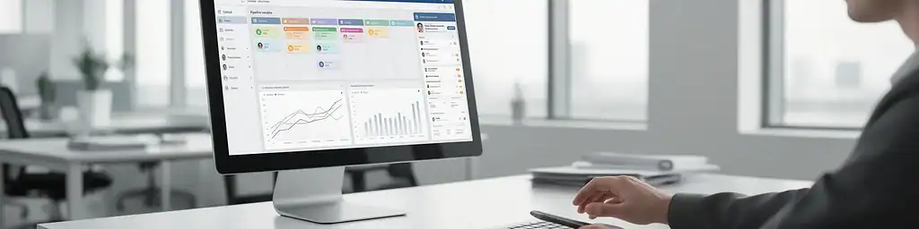 Schermata di CRM integrato in Zelo ERP con vista grafici delle opportunità commerciali per PMI italiane.