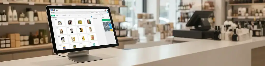 Interfaccia Punto Vendita (PoS) Zelo ERP su tablet per negozi e PMI